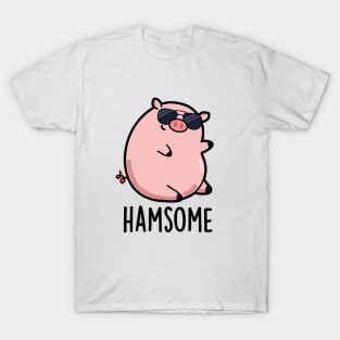 Hamsome Cute Handsome Pig Pun T-Shirt